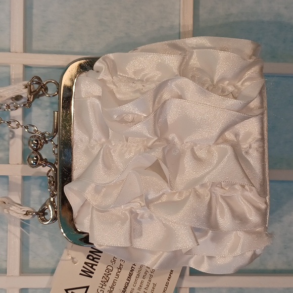 NEW! Girls white purse - flower girl confirmation 5504 - Picture 2 of 7